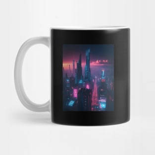 Cyberpunk City Aesthetic Futuristic Mug
